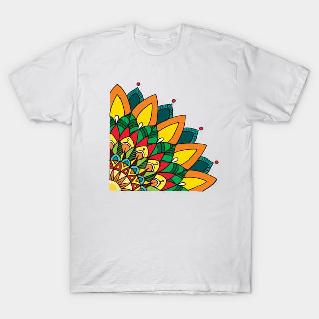 Colourful Mandala Art T-Shirt by art by Susmita